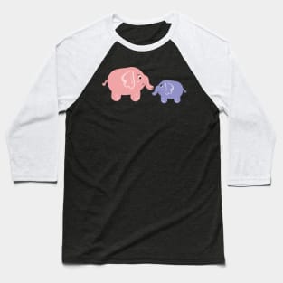 Mom and Baby elephants Baseball T-Shirt